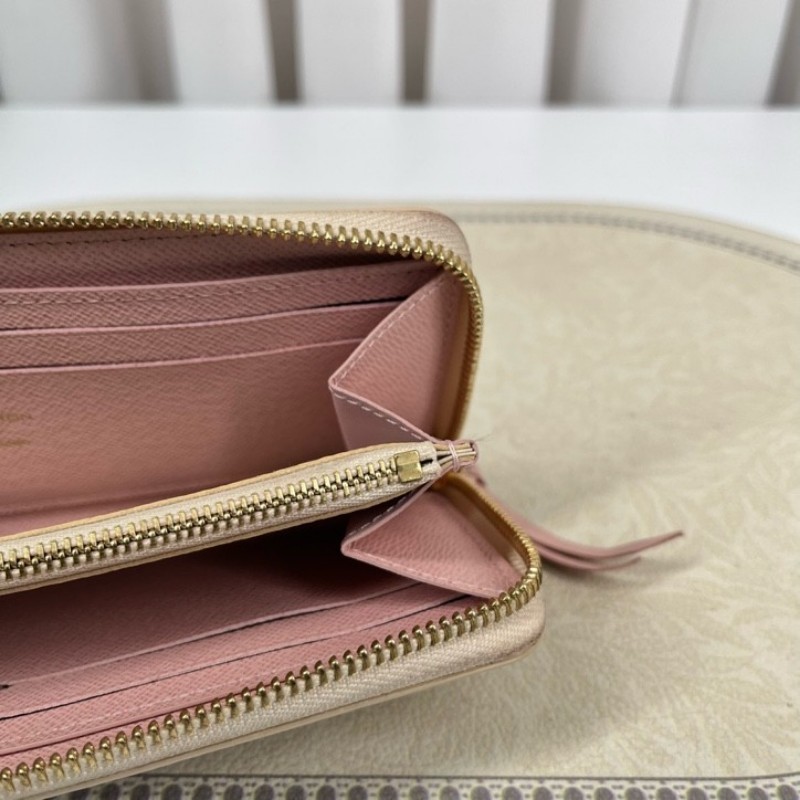 LV路易威登 白棋盤格拉鏈長款錢包 手拿包 經典款式 實用耐造-16