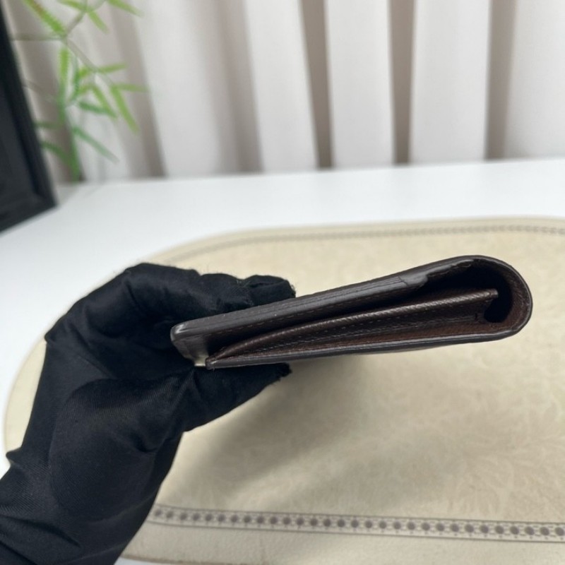 LV路易威登 棕色棋盤格對折長款錢包 棕色內裡 內裡卡位多 容量大-8