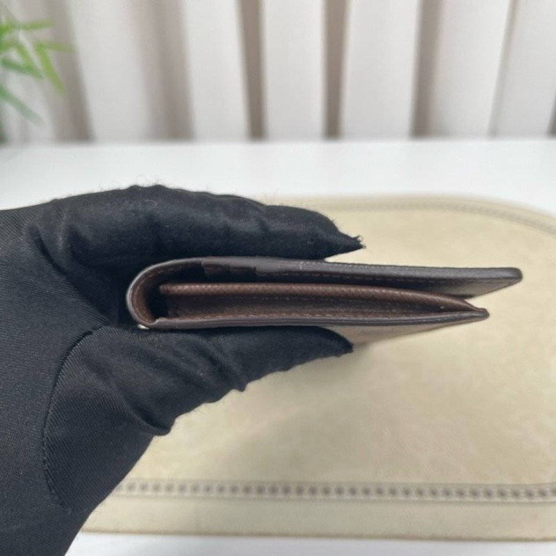 LV路易威登 棕色棋盤格對折長款錢包 棕色內裡 內裡卡位多 容量大-10