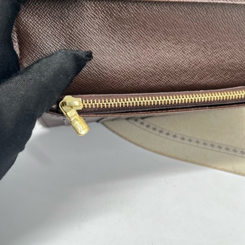 LV路易威登 棕色棋盤格對折長款錢包 棕色內裡 內裡卡位多 容量大-14