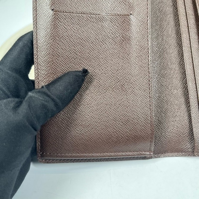 LV路易威登 棕色棋盤格對折長款錢包 棕色內裡 內裡卡位多 容量大-17