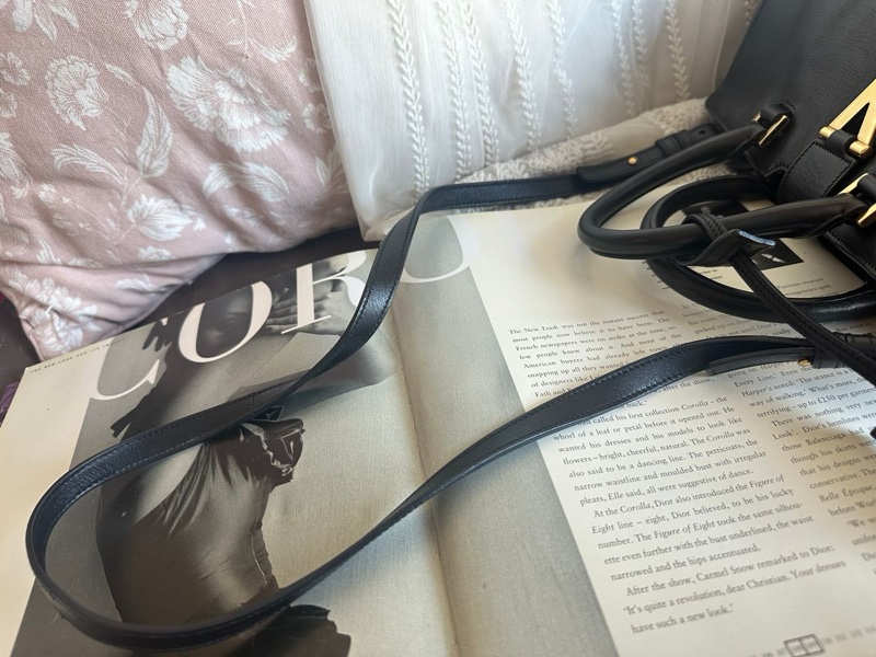 YSL 聖羅蘭 黑色皮革 醫生包 Y字包 cabas chyc 斜挎包單肩包 手提包 aaint laurent-12