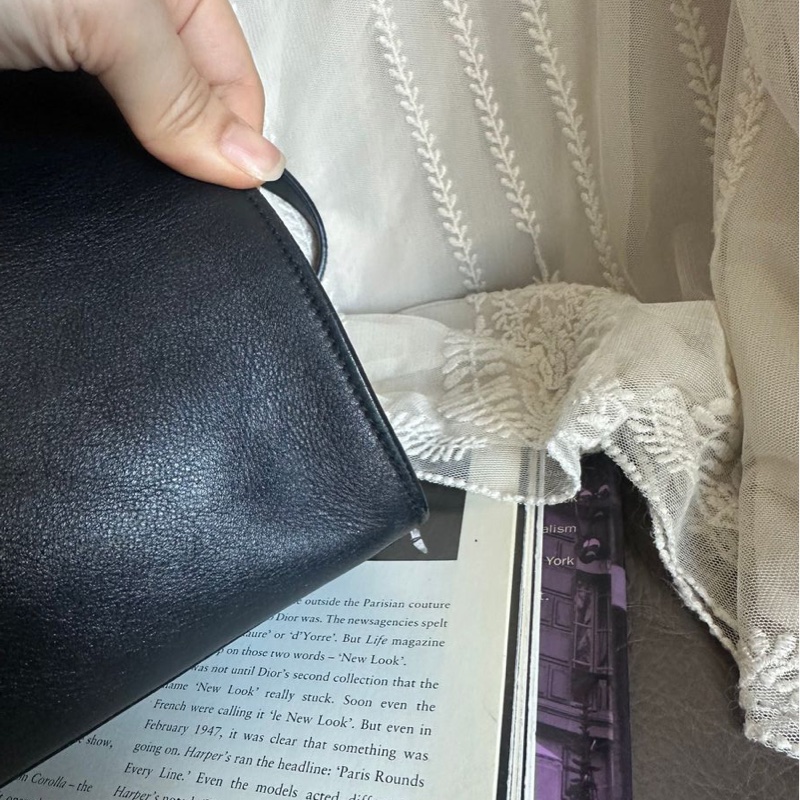 YSL 聖羅蘭 黑色皮革 醫生包 Y字包 cabas chyc 斜挎包單肩包 手提包 aaint laurent-21