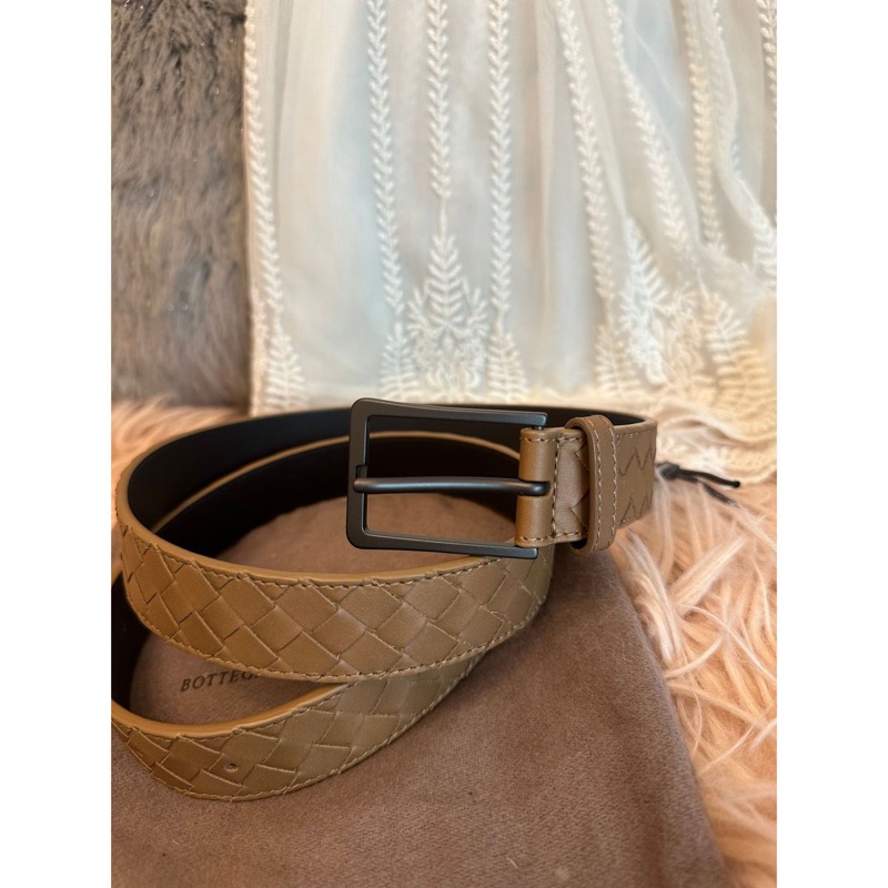 葆蝶家經典編織腰帶 皮帶 腰帶 男士 大地色系 女士 Bottega Veneta Intrecciato belt men woman-6
