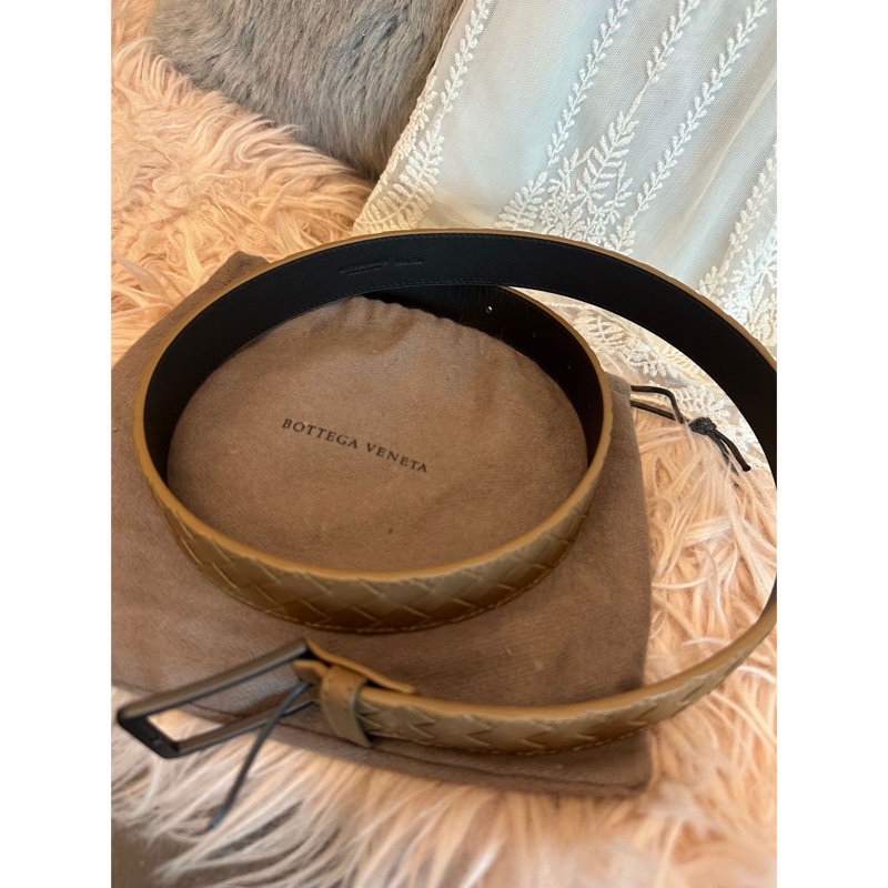 葆蝶家經典編織腰帶 皮帶 腰帶 男士 大地色系 女士 Bottega Veneta Intrecciato belt men woman-10