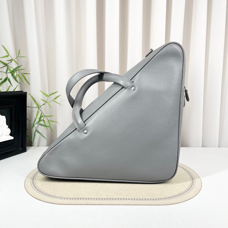 Balenciaga巴黎世家 灰色triangle三角包 手提單肩斜挎包 容量超級大 包型立挺 時尚潮流-6