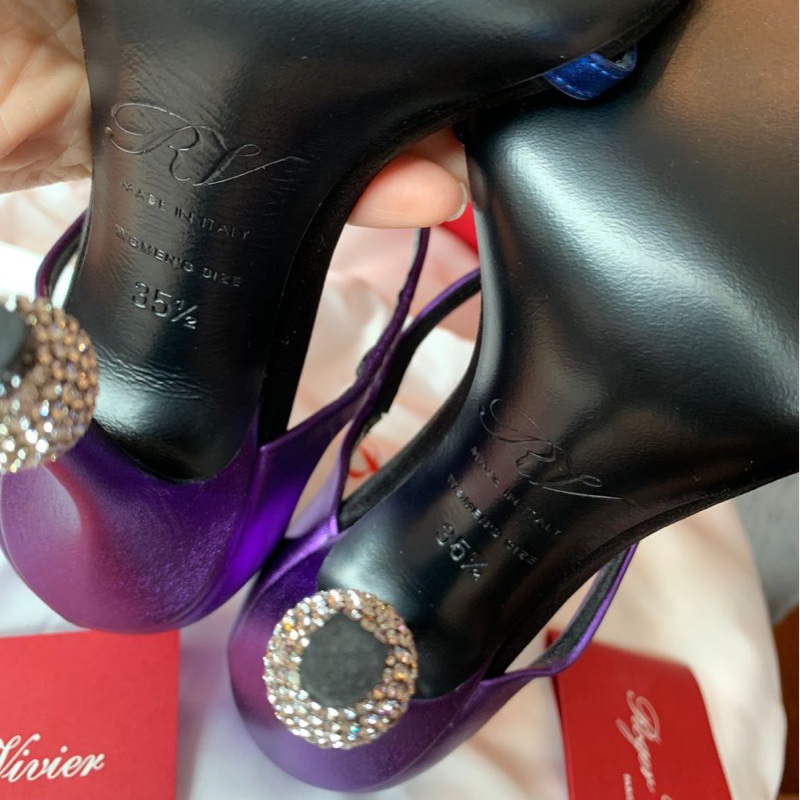 羅傑·維維亞 限量版 閒置 多色拼接高跟涼鞋 Roger Vivier heels limited edition-11