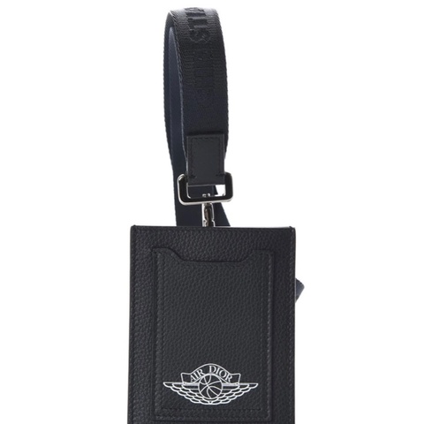 Dior x Air Jordan 限量聯名款 海軍藍 皮革識別證套 證件套 卡夾 名片夾 掛繩卡包