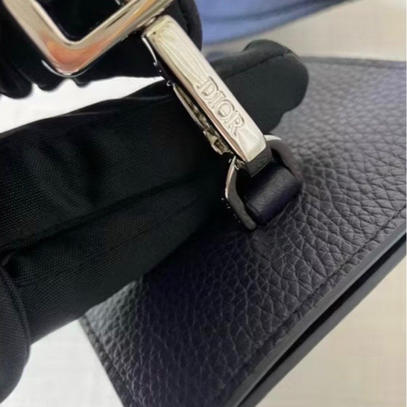 Dior x Air Jordan 限量聯名款 海軍藍 皮革識別證套 證件套 卡夾 名片夾 掛繩卡包-10