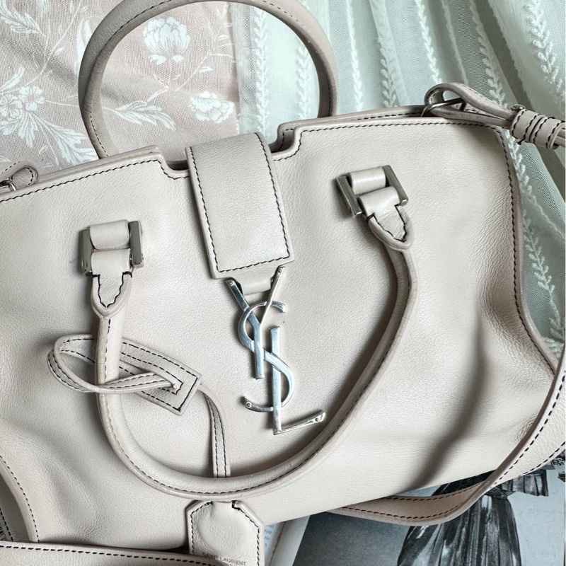 YSL 聖羅蘭 saint laurent cabas 醫生包 粉色牛皮 粉紅色 側背包 斜背包 手提包-1