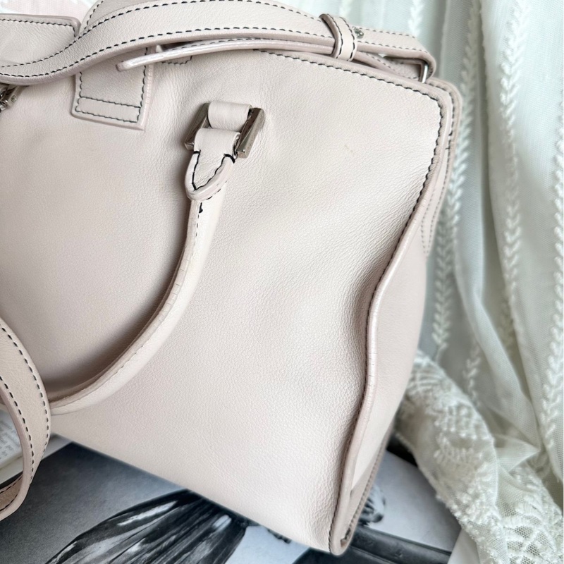 YSL 聖羅蘭 saint laurent cabas 醫生包 粉色牛皮 粉紅色 側背包 斜背包 手提包-5