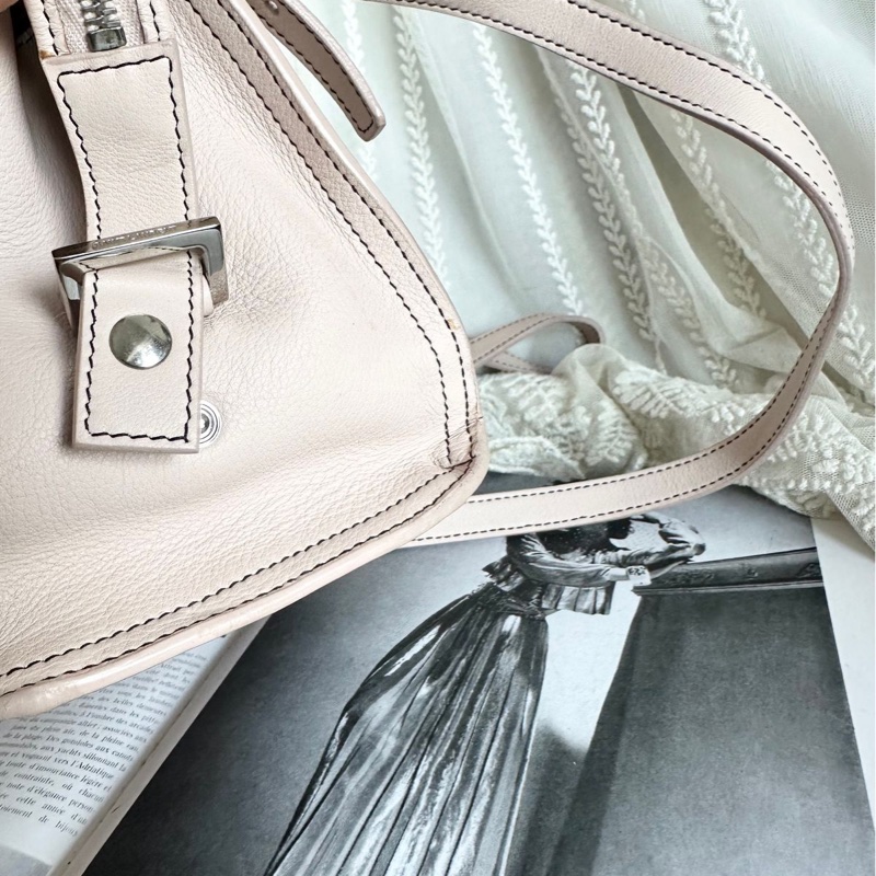 YSL 聖羅蘭 saint laurent cabas 醫生包 粉色牛皮 粉紅色 側背包 斜背包 手提包-7