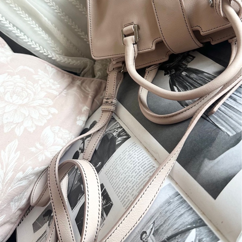 YSL 聖羅蘭 saint laurent cabas 醫生包 粉色牛皮 粉紅色 側背包 斜背包 手提包-12