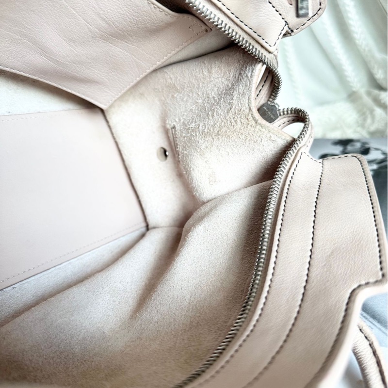 YSL 聖羅蘭 saint laurent cabas 醫生包 粉色牛皮 粉紅色 側背包 斜背包 手提包-16