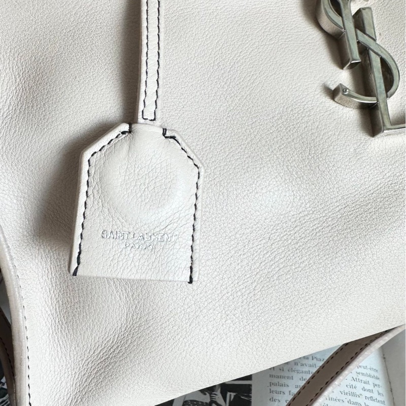 YSL 聖羅蘭 saint laurent cabas 醫生包 粉色牛皮 粉紅色 側背包 斜背包 手提包-19