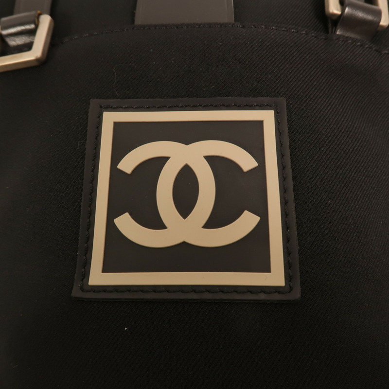 CHANEL 帆布Sports Line Shoulder Bag銀扣肩背袋-8