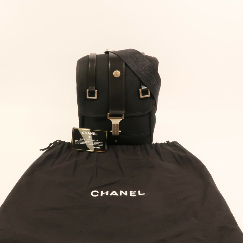 CHANEL 帆布Sports Line Shoulder Bag銀扣肩背袋-11