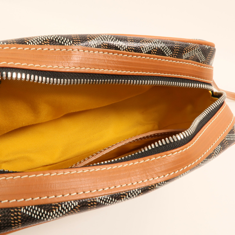 GOYARD 塗層帆布Cap Vert PM銀扣肩背袋-4