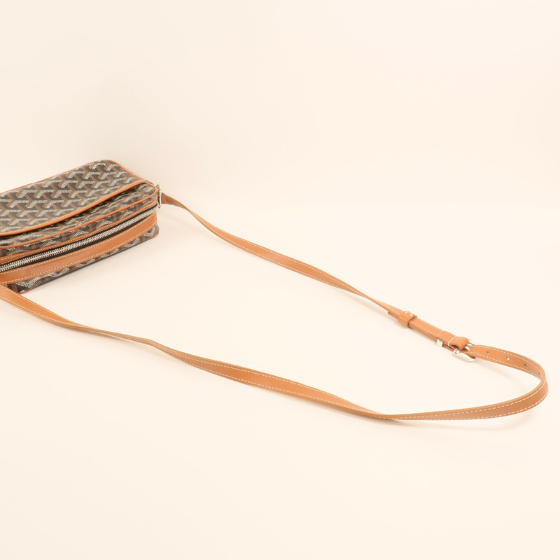 GOYARD 塗層帆布Cap Vert PM銀扣肩背袋-7