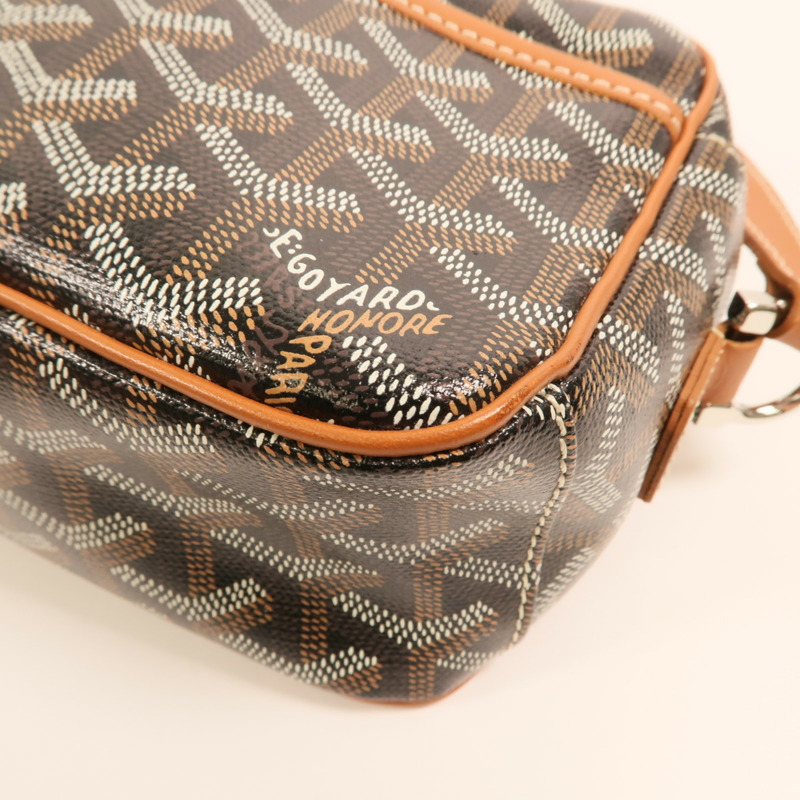 GOYARD 塗層帆布Cap Vert PM銀扣肩背袋-8