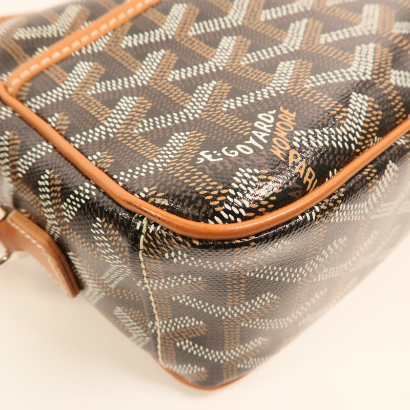 GOYARD 塗層帆布Cap Vert PM銀扣肩背袋-9