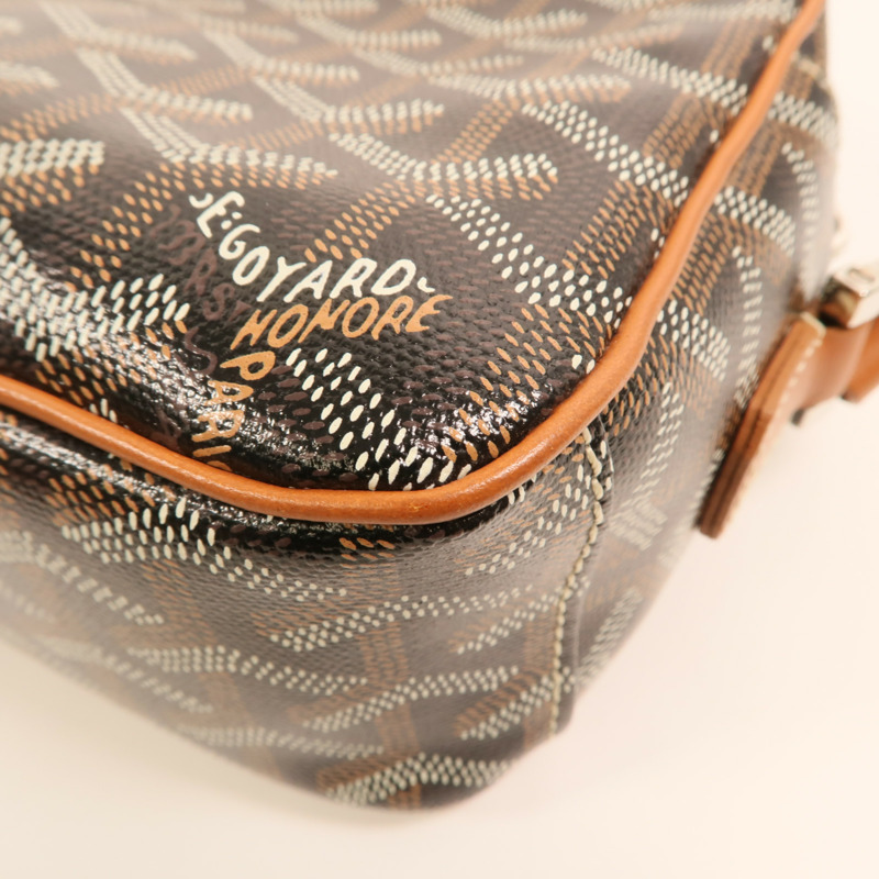 GOYARD 塗層帆布Cap Vert PM銀扣肩背袋-10