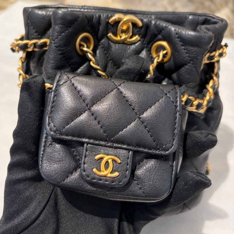 Chanel 菱格子母後背包-9