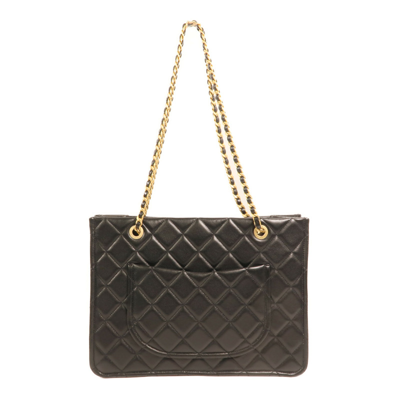 CHANEL 牛皮皮革Quilted Timeless CC Chain Tote金扣鏈帶肩背袋-1