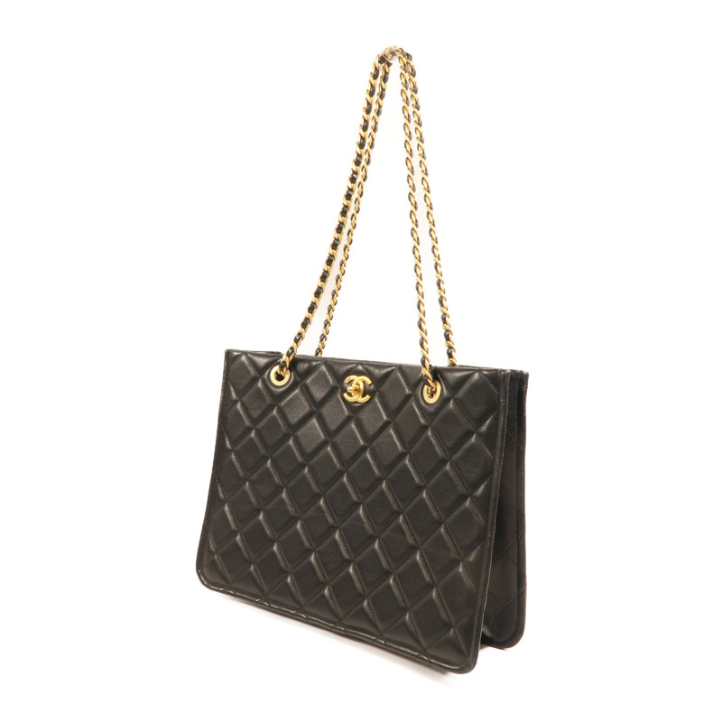 CHANEL 牛皮皮革Quilted Timeless CC Chain Tote金扣鏈帶肩背袋-2