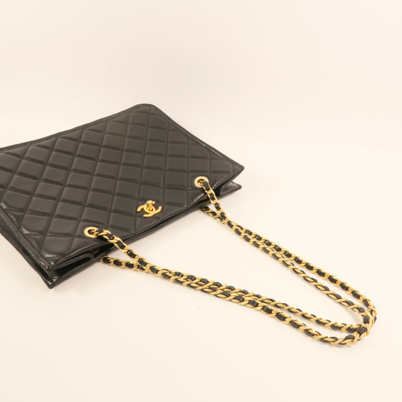 CHANEL 牛皮皮革Quilted Timeless CC Chain Tote金扣鏈帶肩背袋-7
