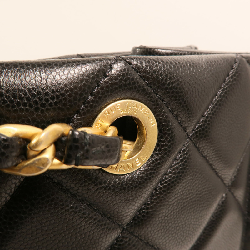 CHANEL 牛皮皮革Quilted Timeless CC Chain Tote金扣鏈帶肩背袋-15