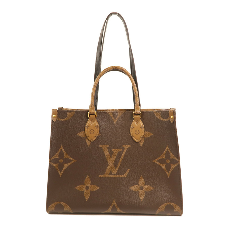 LOUIS VUITTON Monogram Giant On The Go MM金扣手挽肩背兩用袋-0