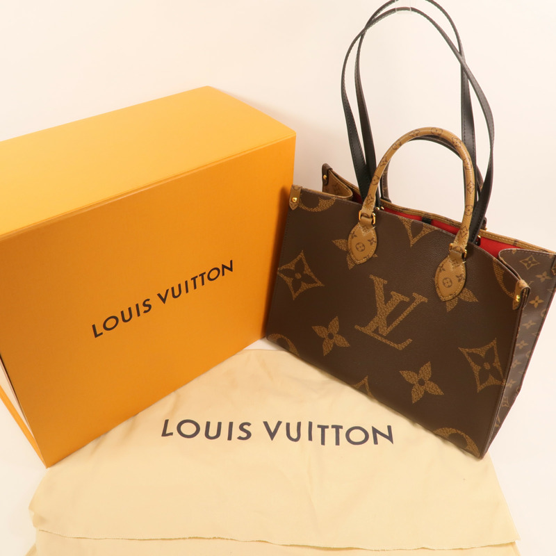 LOUIS VUITTON Monogram Giant On The Go MM金扣手挽肩背兩用袋-9