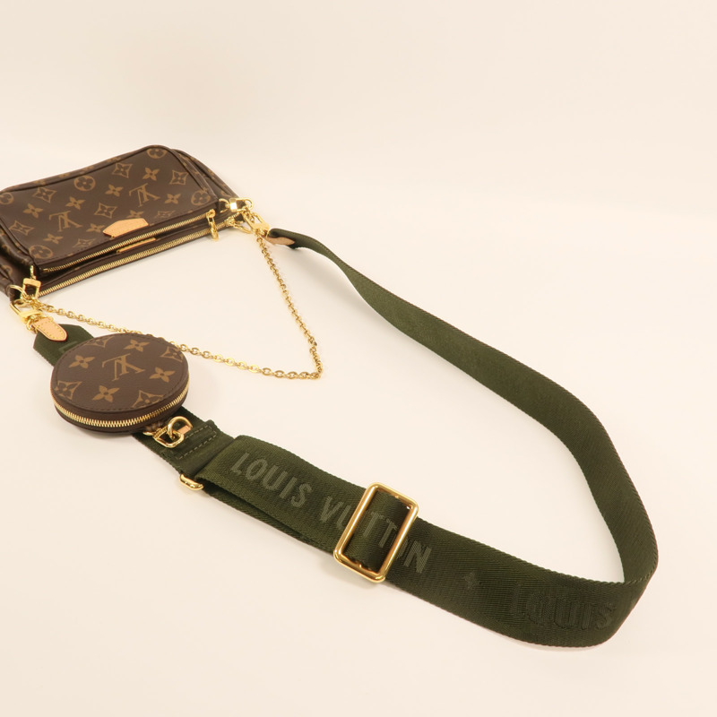 LOUIS VUITTON Monogram Multi Pochette Accessoires金扣肩背袋-9