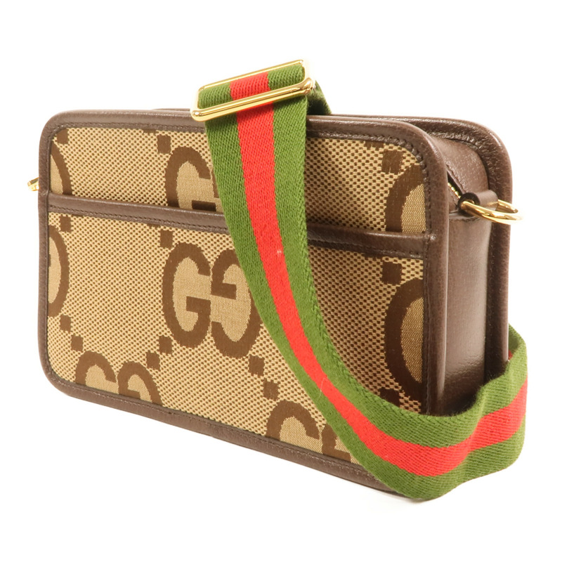 GUCCI 帆布Jumbo GG Mini金扣肩背袋-2