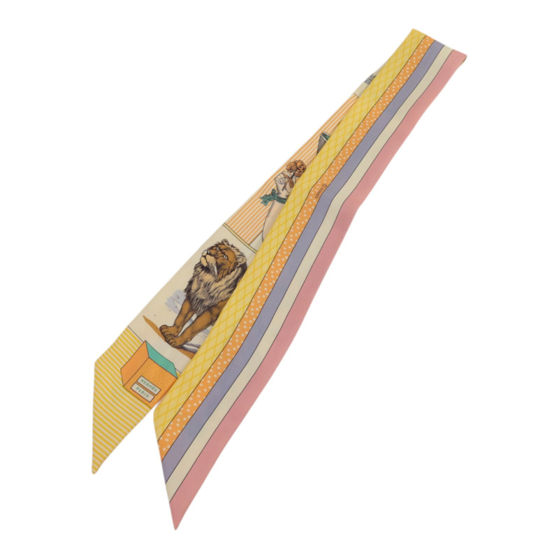 HERMES 絲質Twilly絲巾-1