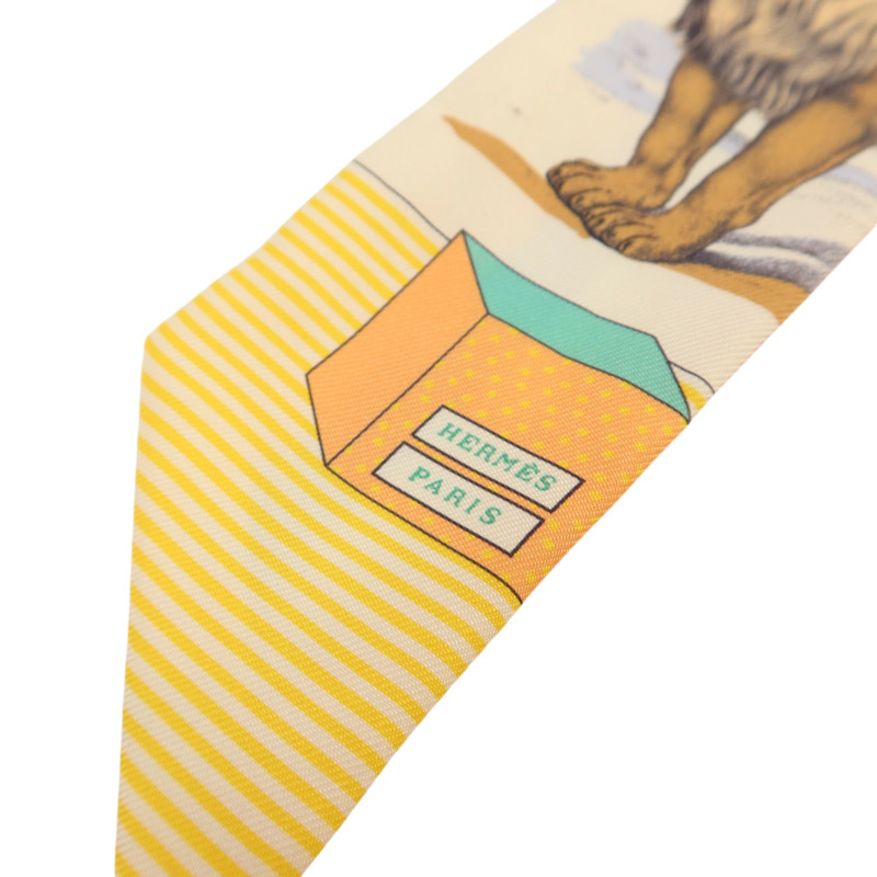 HERMES 絲質Twilly絲巾-4