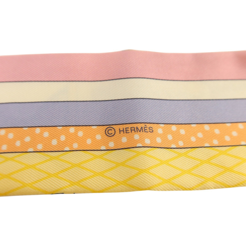 HERMES 絲質Twilly絲巾-5