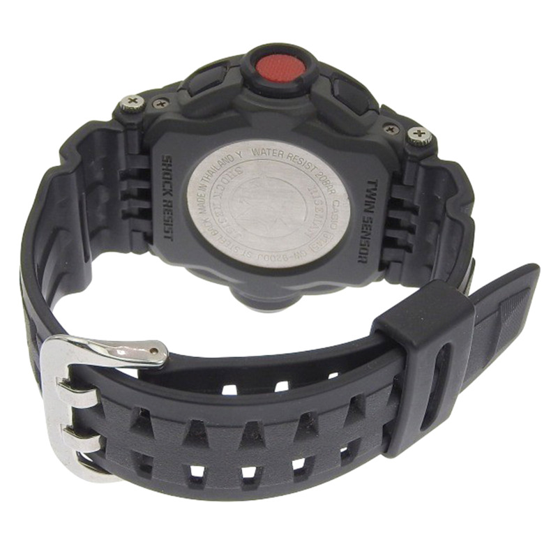 卡西歐 G-SHOCK Riseman 手錶,20 ATM 防水,GW-9200J-1JF,樹脂,黑色,太陽能動力,電波校時,模擬,黑色錶盤,男士。-4