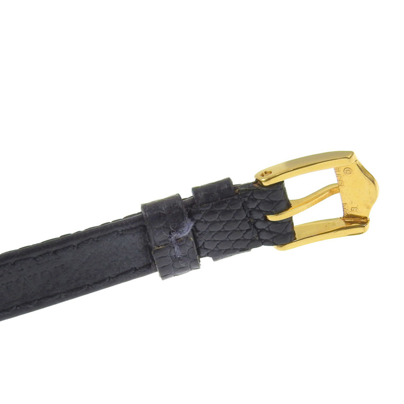 Gucci Sherry腕錶,鍍金不鏽鋼,金色石英機芯,模擬指針,黑色錶盤,女士款。-6