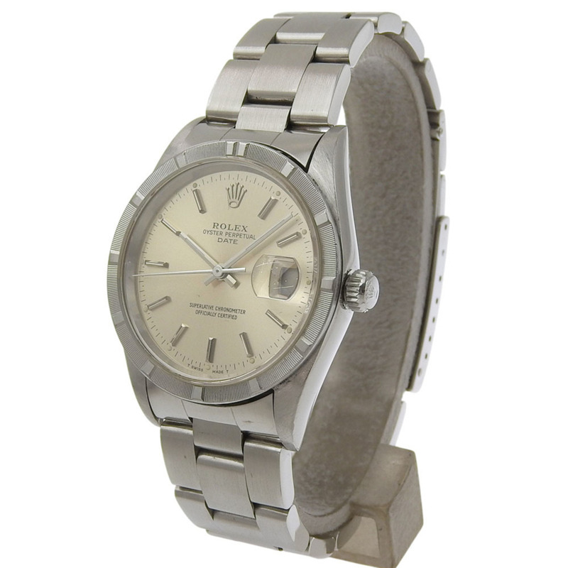 勞力士蠔式恆動腕錶,璣鏤紋錶圈,3135 15210 型機芯,不鏽鋼材質,1993 年款,銀色錶盤,自動上鍊機芯,模擬顯示,男士腕錶。-1