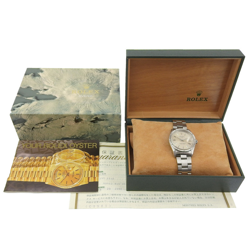 勞力士蠔式恆動腕錶,璣鏤紋錶圈,3135 15210 型機芯,不鏽鋼材質,1993 年款,銀色錶盤,自動上鍊機芯,模擬顯示,男士腕錶。-9