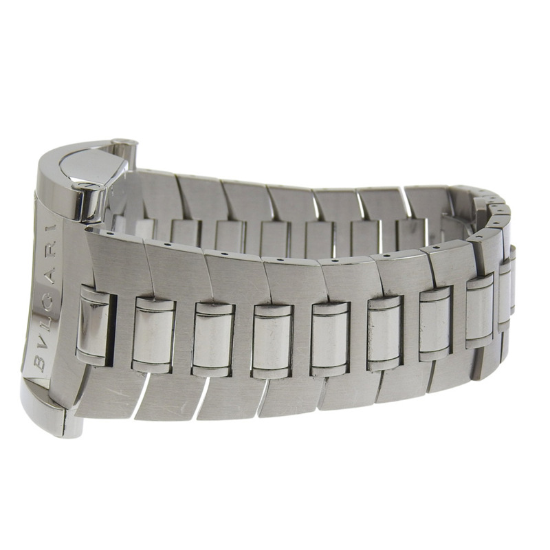 寶格麗 (Bulgari) Assioma AA48S 不鏽鋼銀色自動機械指針黑色錶盤男士腕錶-3