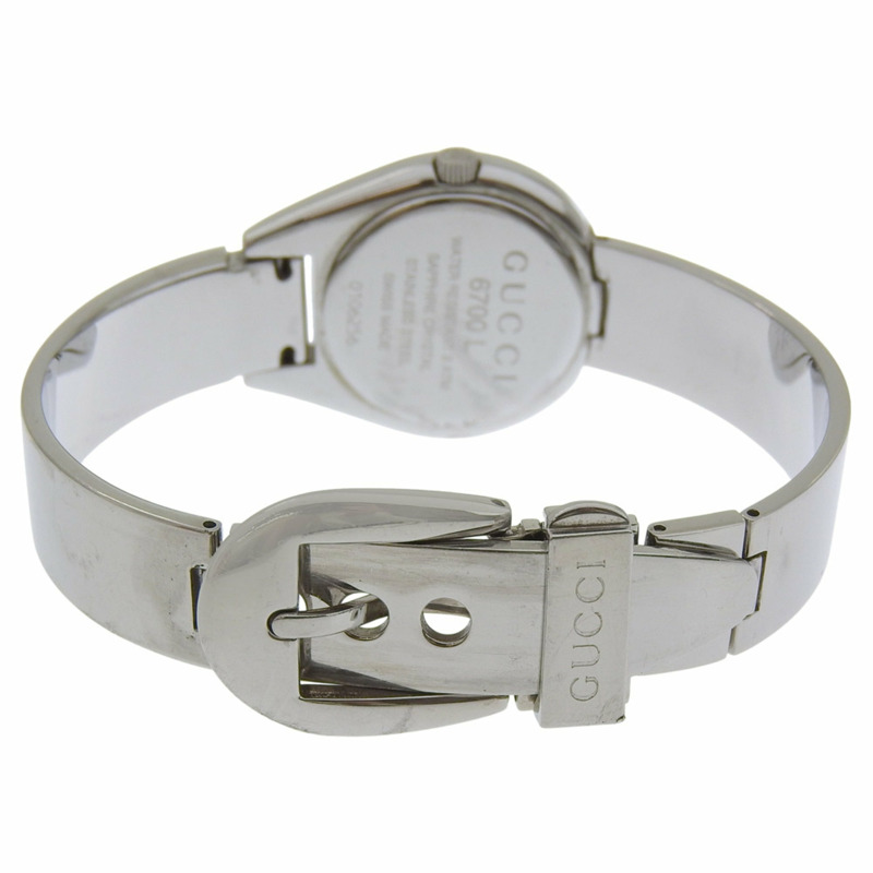 Gucci GUCCI 6700L 女士腕錶,不鏽鋼石英模擬機芯,清晰錶盤。-4