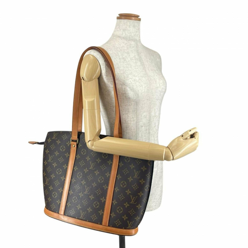 路易威登 LOUIS VUITTON 手提包 天然皮革 Babylon Monogram 帆布 M511002 棕色-14