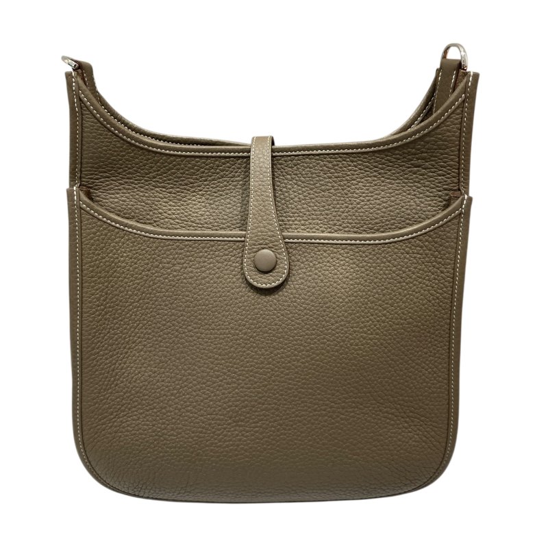 HERMÈS 愛馬仕 EVELYNE 29 肩背包 牛皮 大象灰 銀釦-2