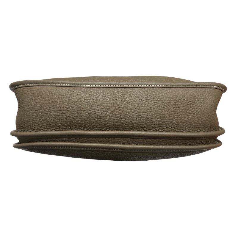 HERMÈS 愛馬仕 EVELYNE 29 肩背包 牛皮 大象灰 銀釦-5