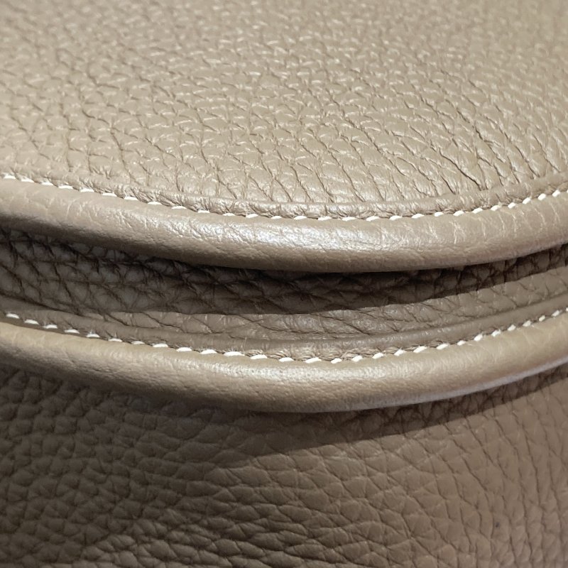 HERMÈS 愛馬仕 EVELYNE 29 肩背包 牛皮 大象灰 銀釦-9