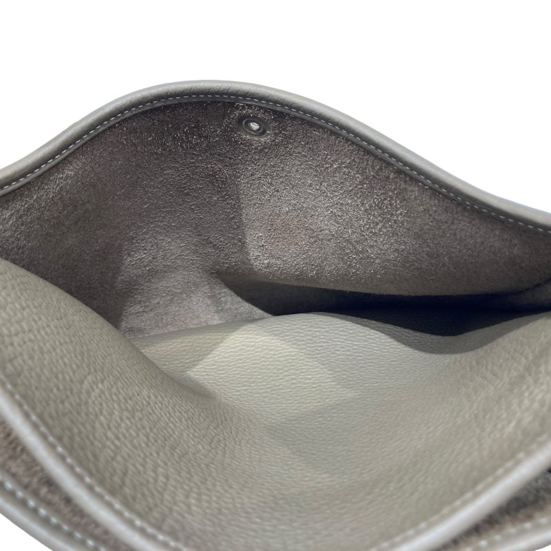 HERMÈS 愛馬仕 EVELYNE 29 肩背包 牛皮 大象灰 銀釦-12