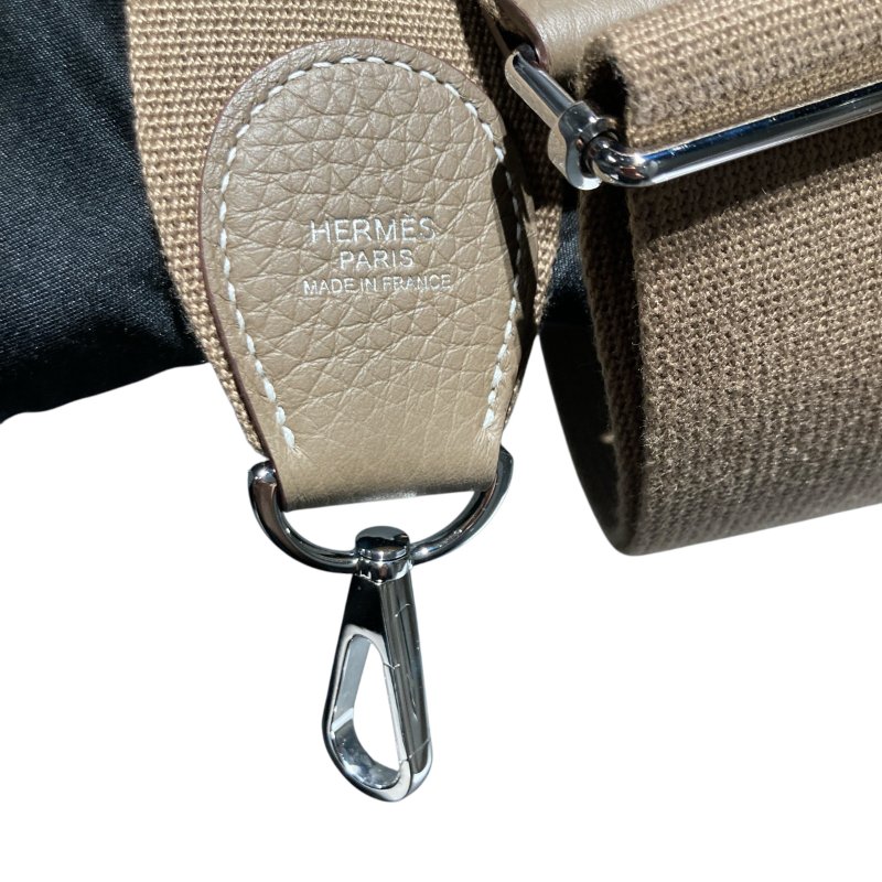 HERMÈS 愛馬仕 EVELYNE 29 肩背包 牛皮 大象灰 銀釦-14
